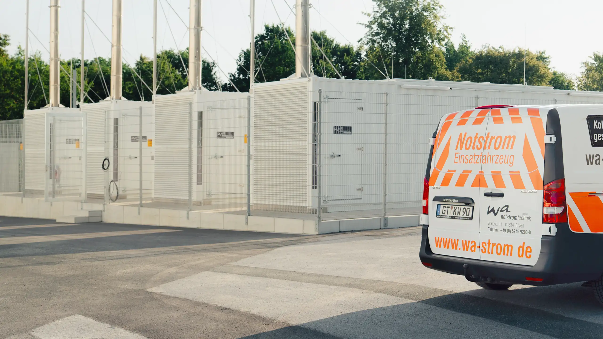 Netzersatzanlagen Containerpark realisiertes Projekt