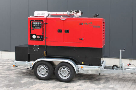 mobiler Lichtmast 60 kVA Teleskop-aufstellbar 5,5 m