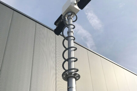 Teleskoplichtmast ausgefahren