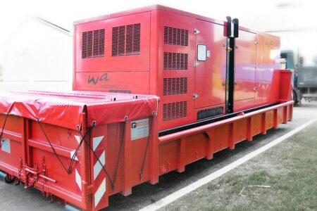 Doosan Netzersatzanlage im Abrollcontainer