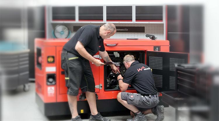 Teaser Pflege von Notstromaggregaten