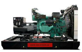 offenes Volvo Stromaggregat auf Kufenrahmen