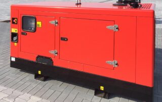 schallgedämmte Yanmar Netzersatzanlage im Schallschutzconainer, trailerbar.