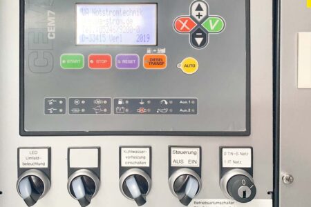 Bedienpanel Yanmar Notstromaggregat schallisoliert