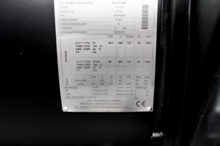 Zapfwellengenerator 85 kVA